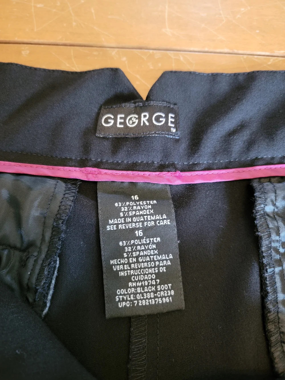 George Black Cropped Wide-Leg Capris Work Wear Size 16 - Picture 11 of 12
